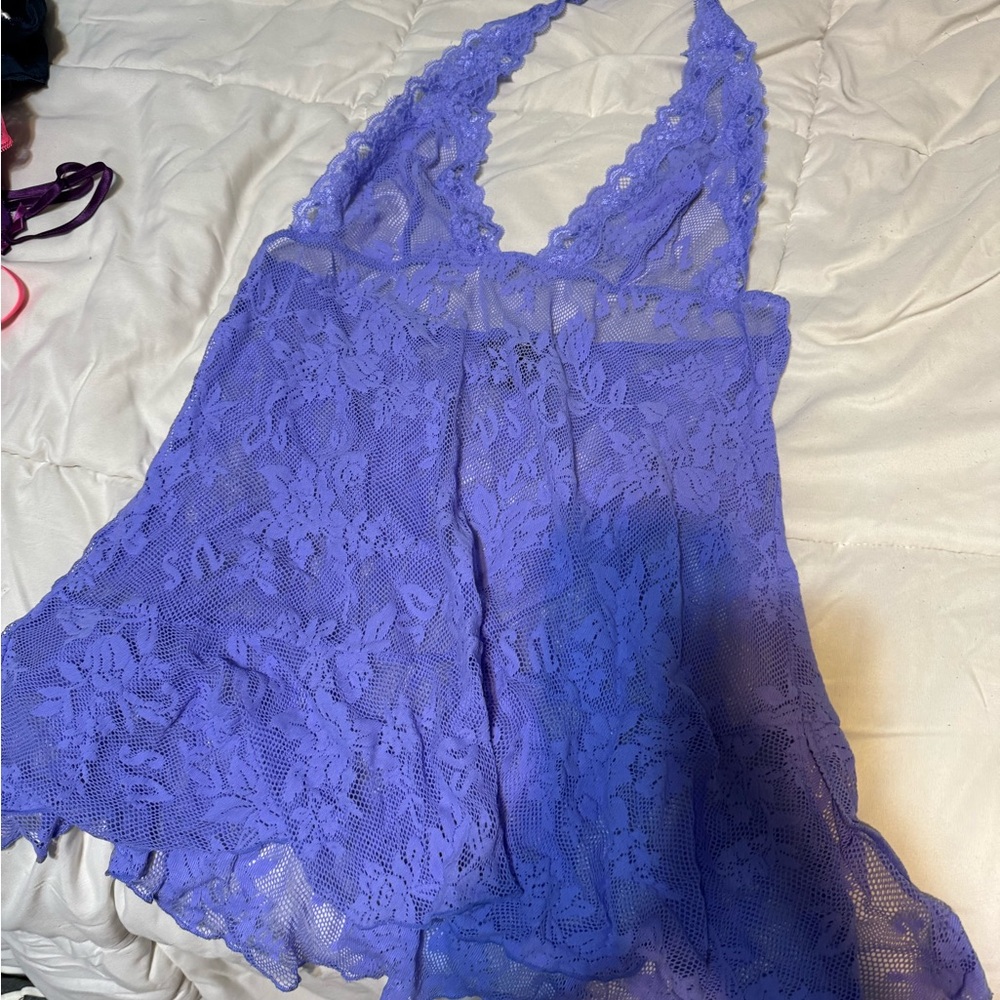 Victoria's Secret Lace Halter Chemise in Lavender